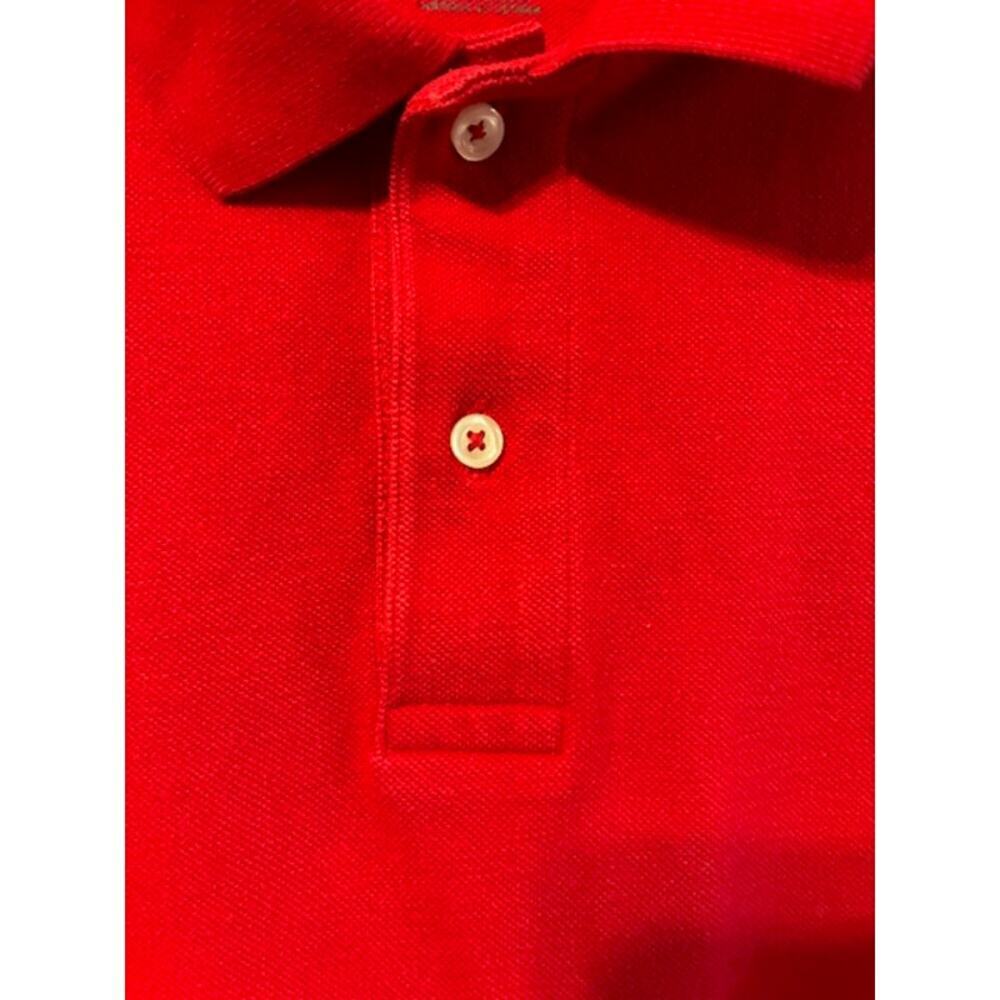 Lands End Men's Shirt Sleeve Polo shirt Sz Large Red - Picture 4 of 6